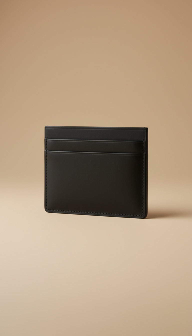 Fine Leather Cardholder Deep Onyx